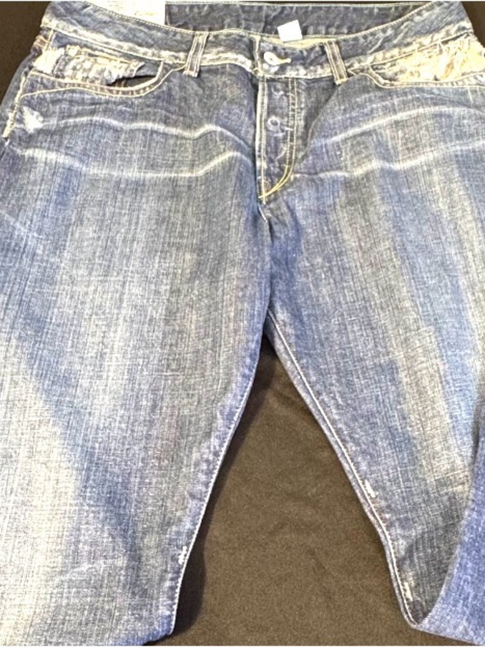 Purple Brand PRPS Credence 36 Distressed Denim Jeans Flap Pocket Selvedge Style